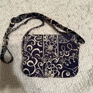 Vera Bradley Navy and Cream Crossbody Bag